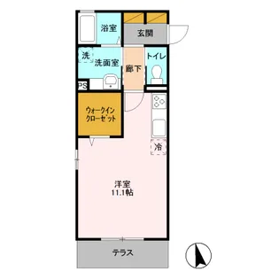 フロンティアF【1階】の間取り