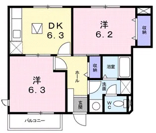 ペスカ フルール【1階】の間取り