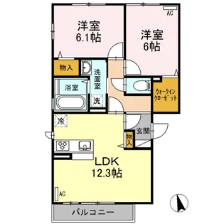 ハノン【2階】の間取り