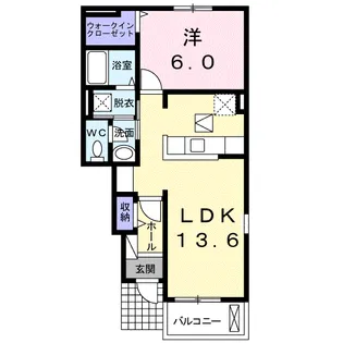 フィオーレ ツヴァイ【1階】の間取り