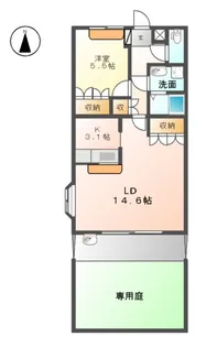 アールヴェイラB【1階】の間取り