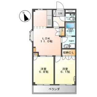 メルキュレー【2階】の間取り