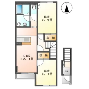 パルフェドルミナスⅡ【2階】の間取り