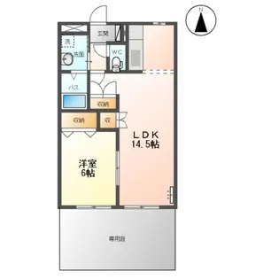 ティアラB【1階】の間取り