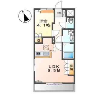 リバティ ミユウⅠ【1階】の間取り
