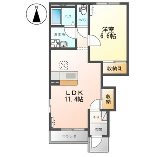 スカイピア【1階】の間取り