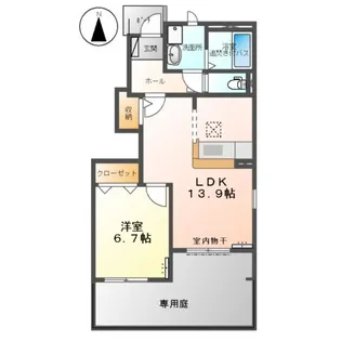 クレアK【1階】の間取り