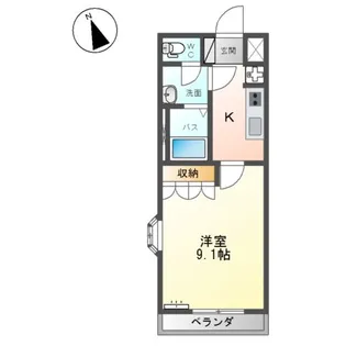 リバティ ミユウⅡ【2階】の間取り