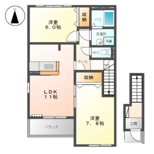 トゥルーグレイスⅠ【2階】の間取り