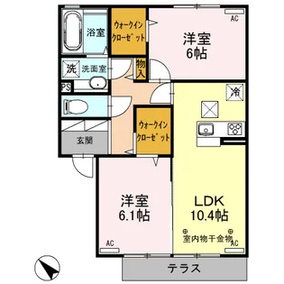 グローラ【1階】の間取り