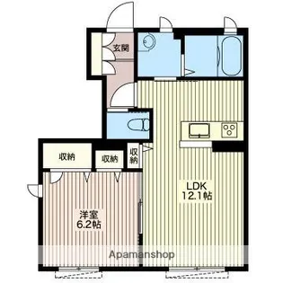 ラ・シュエット【1階】の間取り