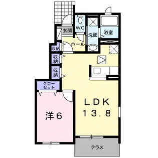 アルバーダⅢ【1階】の間取り