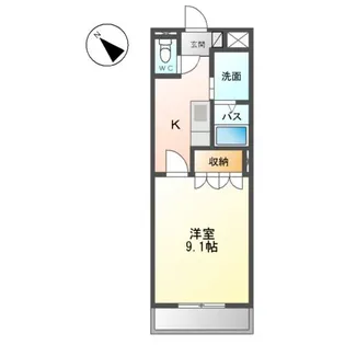 パルティールK【2階】の間取り