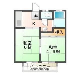 パナハイツアバン【1階】の間取り