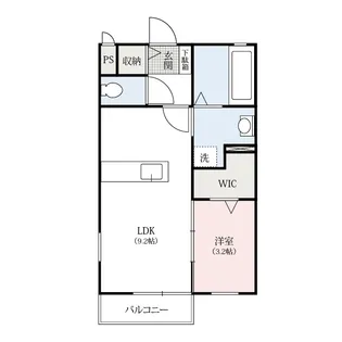 ヴィラルーチェA【102号室】の間取り