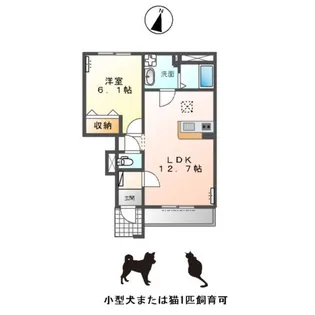 トゥルーグレイスⅢ【1階】の間取り
