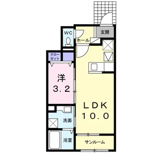 グレースコートA【1階】の間取り