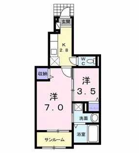 サンフェリーチェB【1階】の間取り