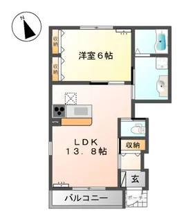 イージーレジデンス【1階】の間取り