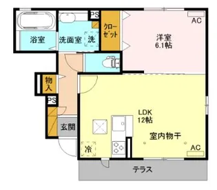 ヴィクトワール【1階】の間取り