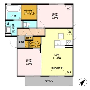 コスタデルソーレ【1階】の間取り
