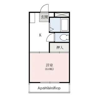 レジデンス内ケ島【202号室】の間取り