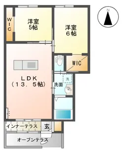 ハーベスト【103号室】の間取り