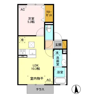 プレミア【1階】の間取り
