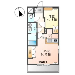 アールヴェイラD【1階】の間取り