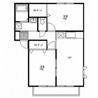 ハイツアルルB【202号室】の間取り