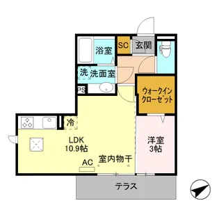 レジデンス リアン【1階】の間取り