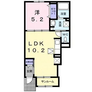 シュティル シエーネ A【1階】の間取り