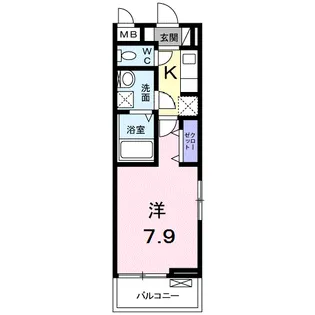 ブッシュ クローバー Ⅶ【2階】の間取り