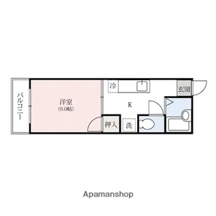 サンパレス宝町C【101号室】の間取り