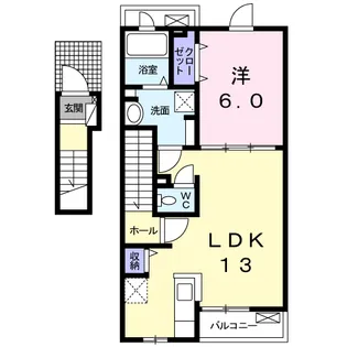 シェトワ【2階】の間取り