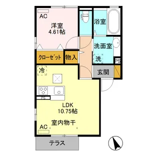 ウィットアイドル【1階】の間取り