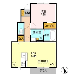 ステラマリス B【1階】の間取り