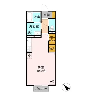 カスタリアⅥ【2階】の間取り