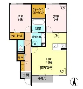 京和風 宇治 華棟【1階】の間取り