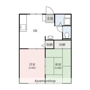 メゾンフルール【201号室】の間取り