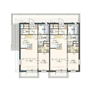 ケルン ミヤマ【202号室】の間取り