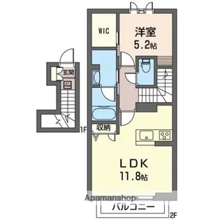 フォレストヴィラ【2階】の間取り