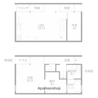 MEZOビレッジ【106号室】の間取り