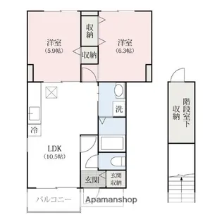 アルティプラーノ【101号室】の間取り