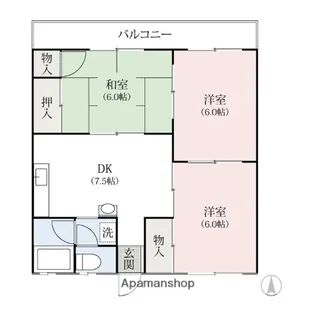 セピアハイツ【2階】の間取り