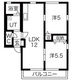 バロンドール 西【2階】の間取り