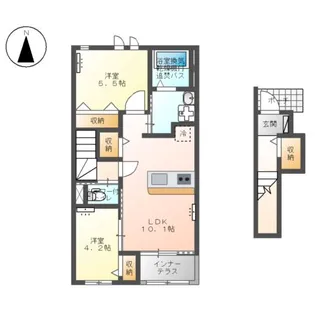 ヴィラネーブルⅡ【205号室】の間取り