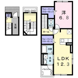 クラール 大島 B【3階】の間取り