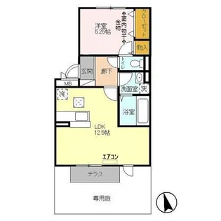パンフレール【103号室】の間取り