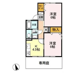 セジュール・オータム AB【1階】の間取り